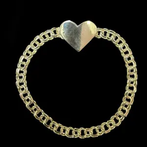 6 mm Heart Chino Bracelet Silver