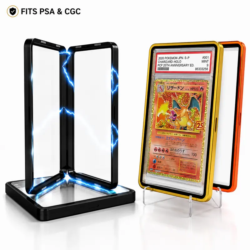 can you get a card graded in person PSA Graded Card Display Case – Magnet-Backed 3-in-1 Holder (Fridge, Wa –  Grading Gizmos main image 0