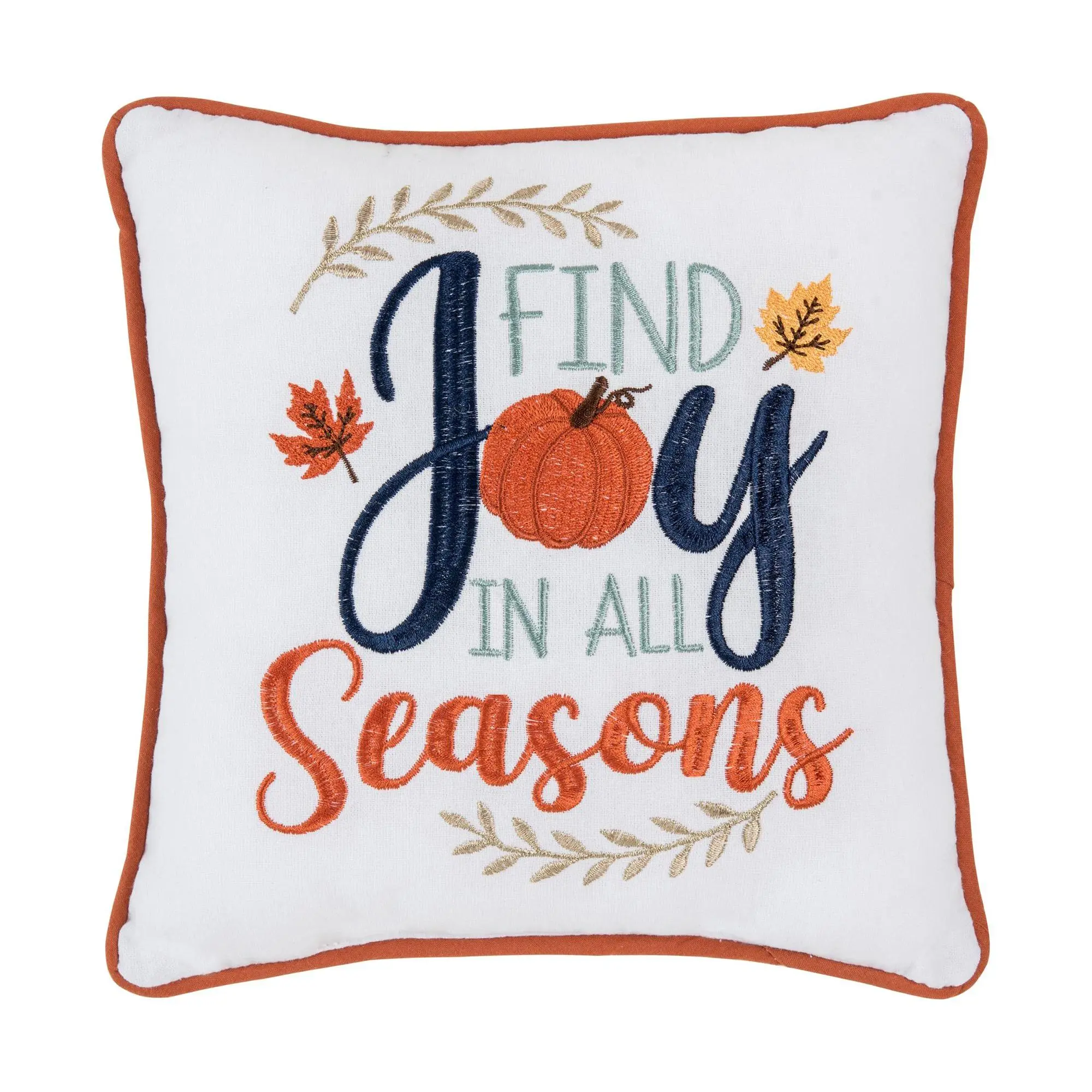 Find Joy In All Seasons Pillow by Valerie