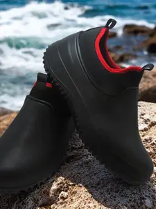 Spring & Fall Couple Large Size Kitchen Waterproof Oil-Resistant Rain Shoes, Breathable Comfort Slip-Resistant Outdoor Fishing Car Wash Work Shoes