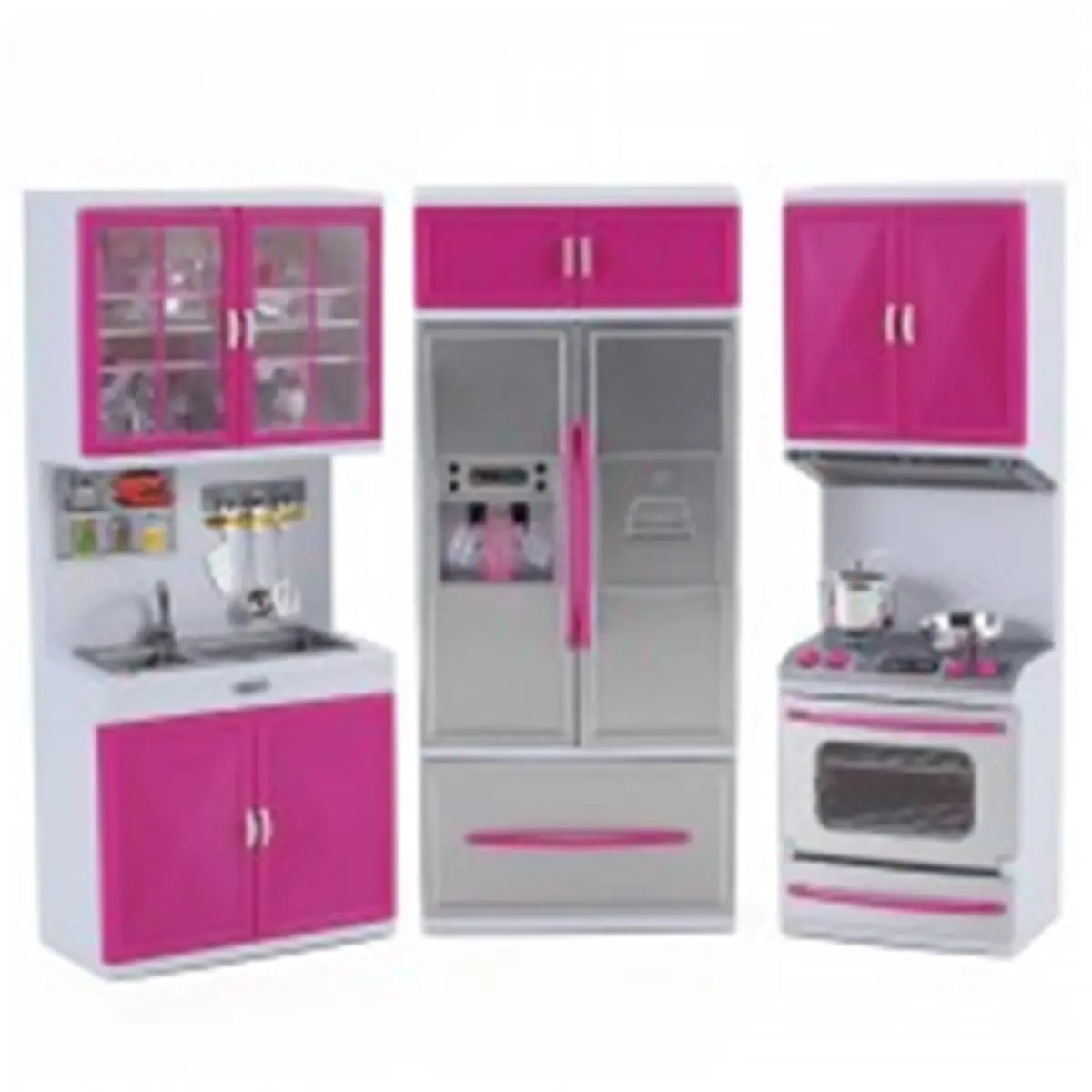 Az Import & Trading PSK35 Battery Operated Kitchen Playset - Refrigerator, Stove & Sink