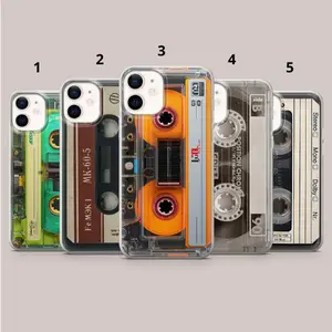 Cassette Phone Case Nostalgia VHS Cover for iPhone 17, 16Pro, 15, 14, 13, 12, 11