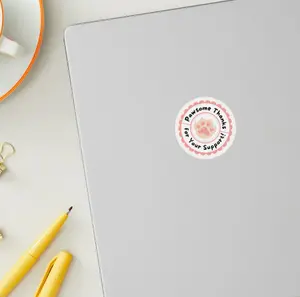 Playful Appreciation Thank You Circle Sticker 1inch sticker