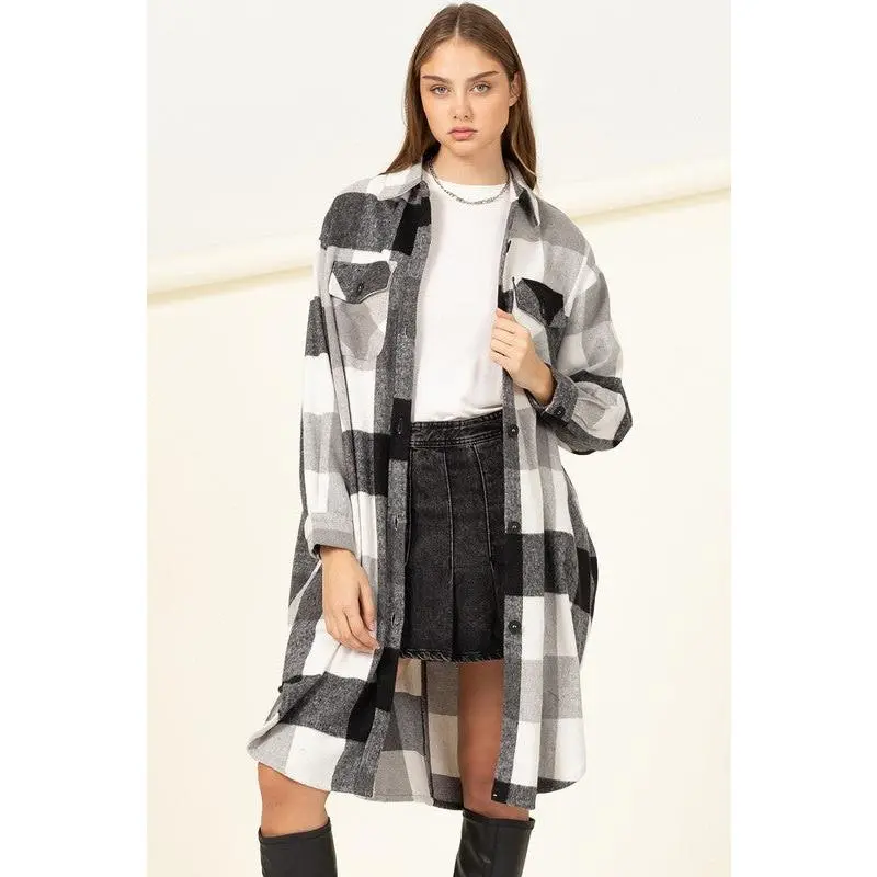 Trendy Throwback Checkered Shacket