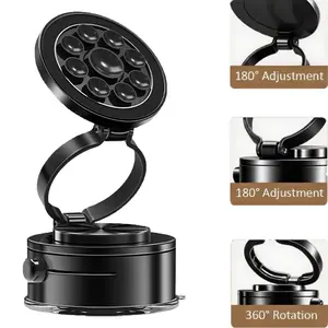 Fathersdaygift Universal Magnetic Car Phone Mount with Strong Suction Cup, Foldable Design for Dashboard, Gym Mirrors, Cars - PQRQP Phone Holder for All Smartphones