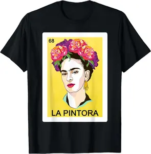 Funny Spanish-Mexican Bingo Gift for Women Girl - La Pintora Unisex T-Shirt Cotton Menswear Man Classic