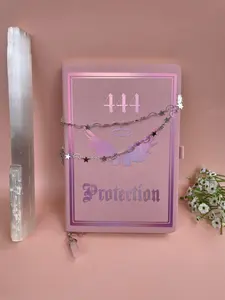 444 Protection Journal with Crystal Keychain