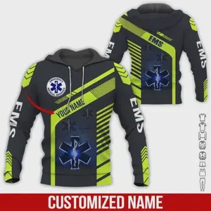 Personalized EMS Paramedic 3D All Over Print Hoodie Gift for Men and Women Full