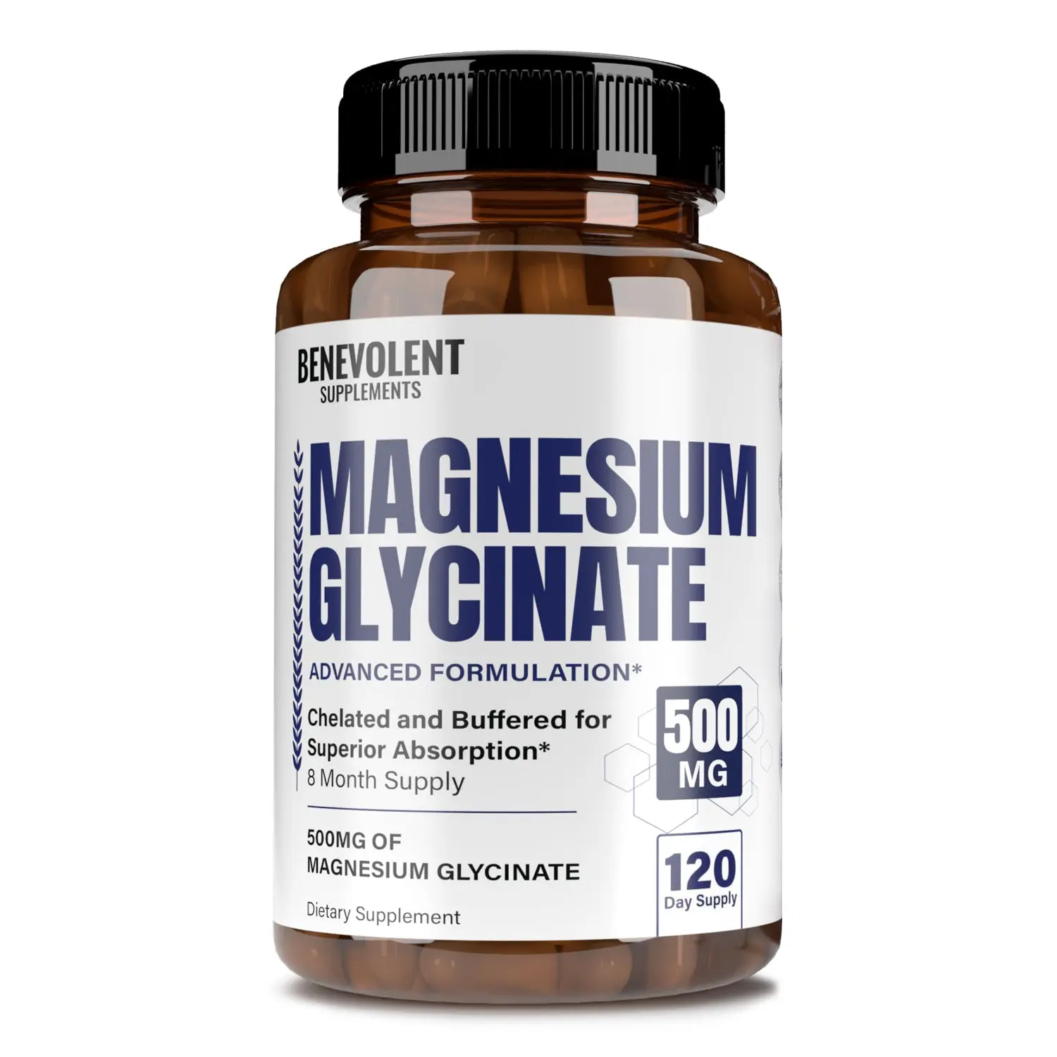 Magnesium Glycinate 500 mg (120 Veggie Caps) Magnesium Glycinate 500 mg (120 Veggie Caps)