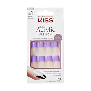 KISS Salon Acrylic French Nails  - Flames