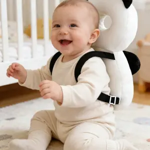 Baby Head Protector Cushion Backpack Harness for Walking & Crawling, Cute Christmas Elements, Adjustable Toddler Safety Gear, Bee Design