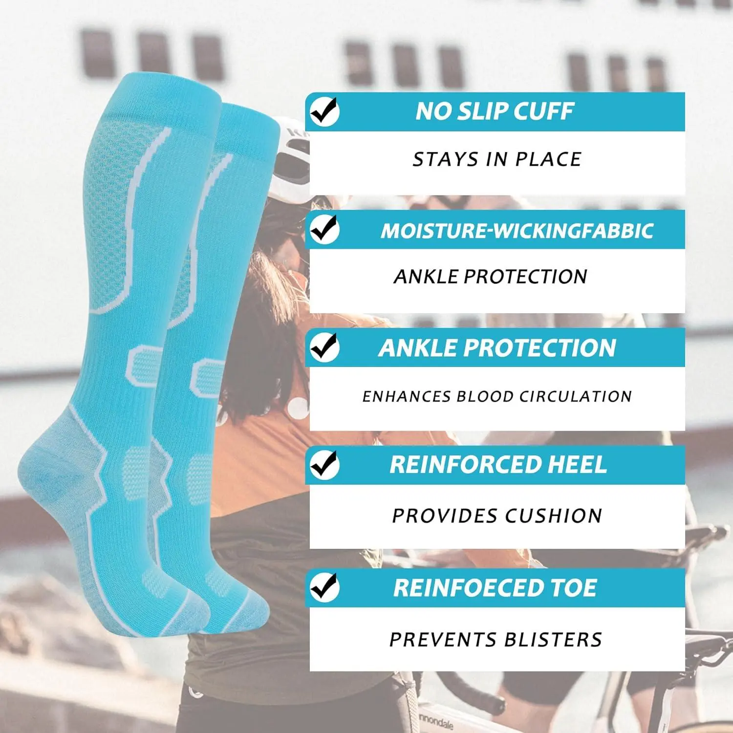 6 Pairs Compression Socks for Women & Men - Knee High Cute Circulation Socks for Nurse Pregnant Travel Athletic Support Stockings Comfortable Breathable Medical Sports Socks Perfect for Running Workout Daily Wear 6 Pairs Compression Socks for Women & Men - Knee High Cute Circulation Socks for Nurse Pregnant Travel Athletic Support Stockings Comfortable Breathable Medical Sports Socks Perfect for Running Workout Daily Wear