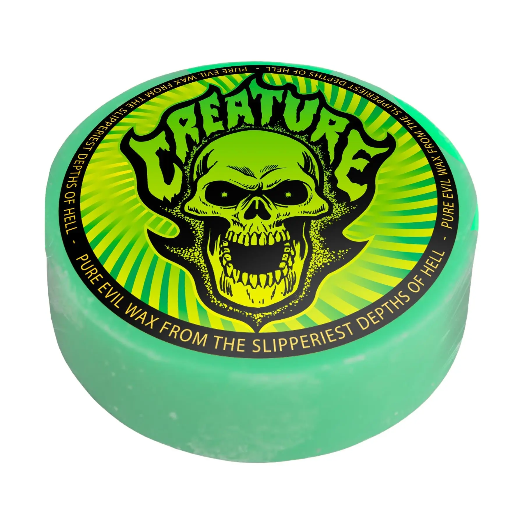 Bonehead Flame Skate Wax, Ultra Slippery Evil Wax with a Hell Theme Design for Smooth Grinding on Curbs and Rails, Slippery Wax