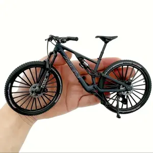 1PC New Alloy Road Bicycle, Premium Retro Alloy Model with Spinning Wheels, Vibrant Colors, Exquisite Craftsmanship. Durable and Fun Mountain Bike Display Piece for Office/Bookshelf Decor, Collectible Room Decor. Perfect Gift for Cycling Enthusiasts