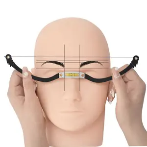 9pcs/set Eyebrow Ruler Tattoo Stencil Cosmetic Professional Level Measure Positioning Tool Reusable Shaping Drawing Line Kit