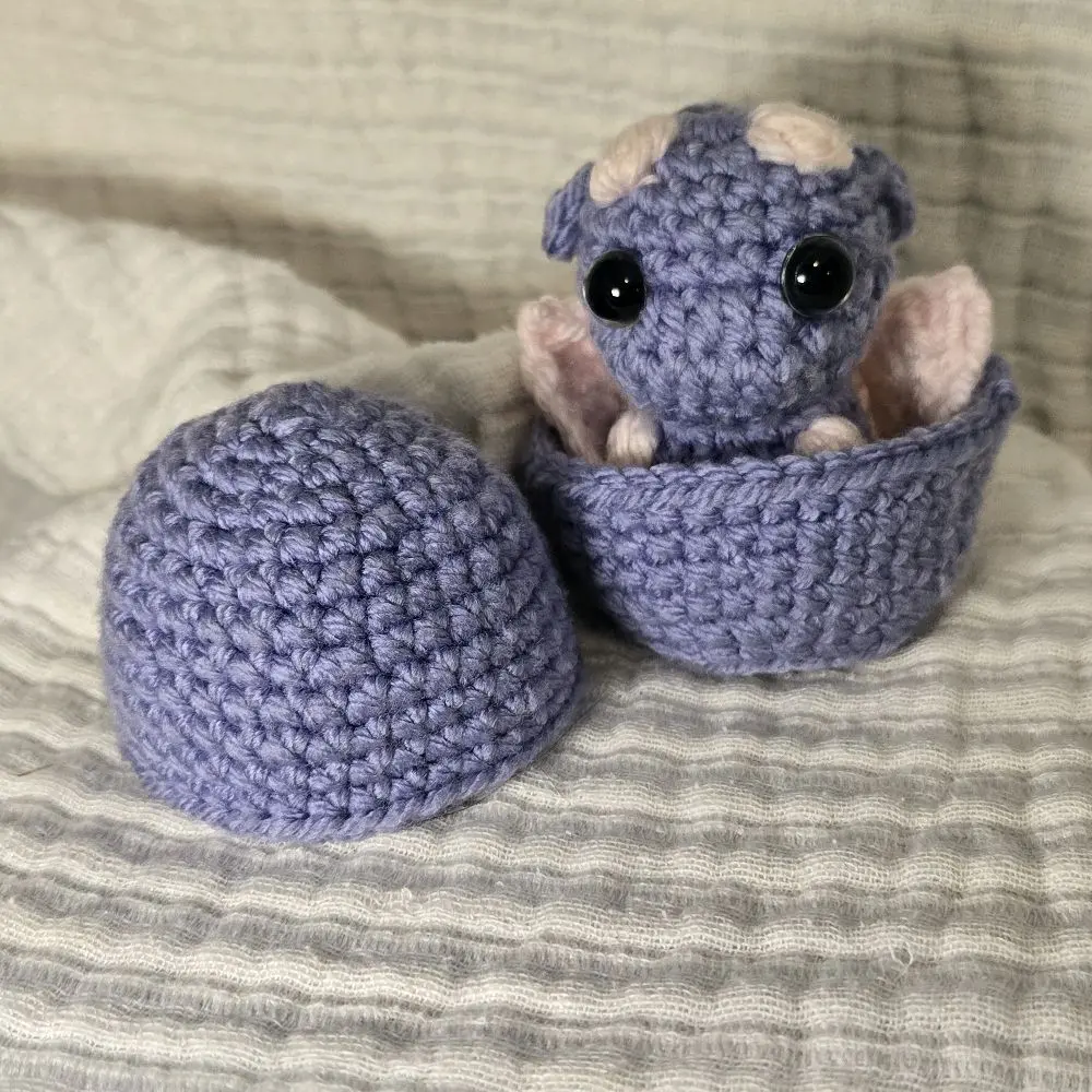 Crochet Dragon Egg with Baby Dragon Adorable Handmade for Amigurumi Collectors Unique Collectible