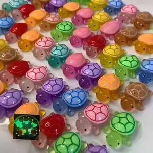 25 Colorful Glow-In-The-Dark 3D Turtle Blind Bags, Unique Craft Mini Decorations, Party Gifts, Fun and Creative Accessories