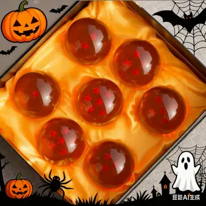 Dragon Z 7.6cm Bouncy Balls, 7PCS 7.6cl Red Stars Bouncing Balls, Party Favors for Bag Filling, Halloween, Christmas