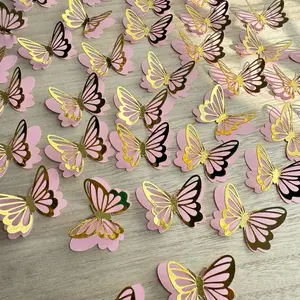 Mini 3D Paper Butterfly 1.75 Handmade Embellishment for Crafts Scrapbooking Cake Decor Personalizable Colors Birthday Decoration