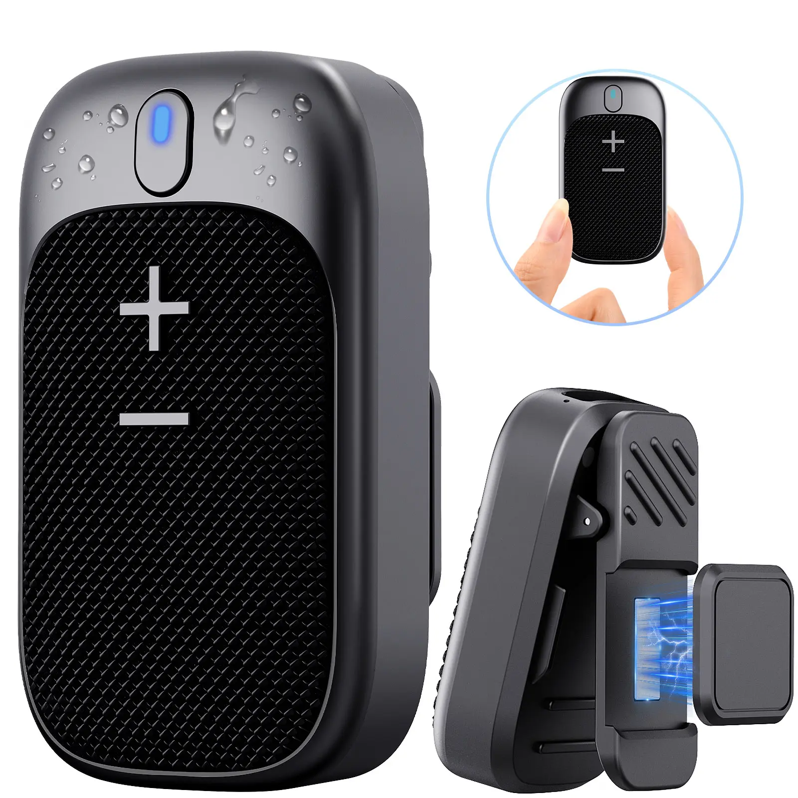 Wearable Speaker, Portable Bluetooth Speakers with Built-in Magnet, Outdoor IPX5 Waterproof, and Built-in Speakerphone w/Microphone for Hands-Free Music & Calls