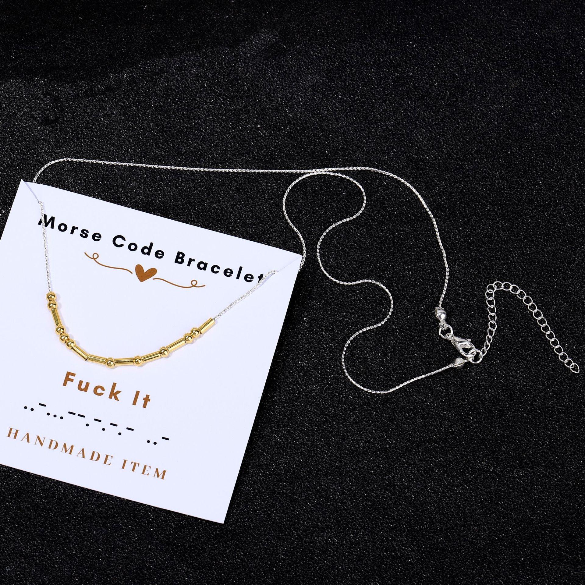 Morse code necklace alphanumeric couple personalized collarbone chain necklace