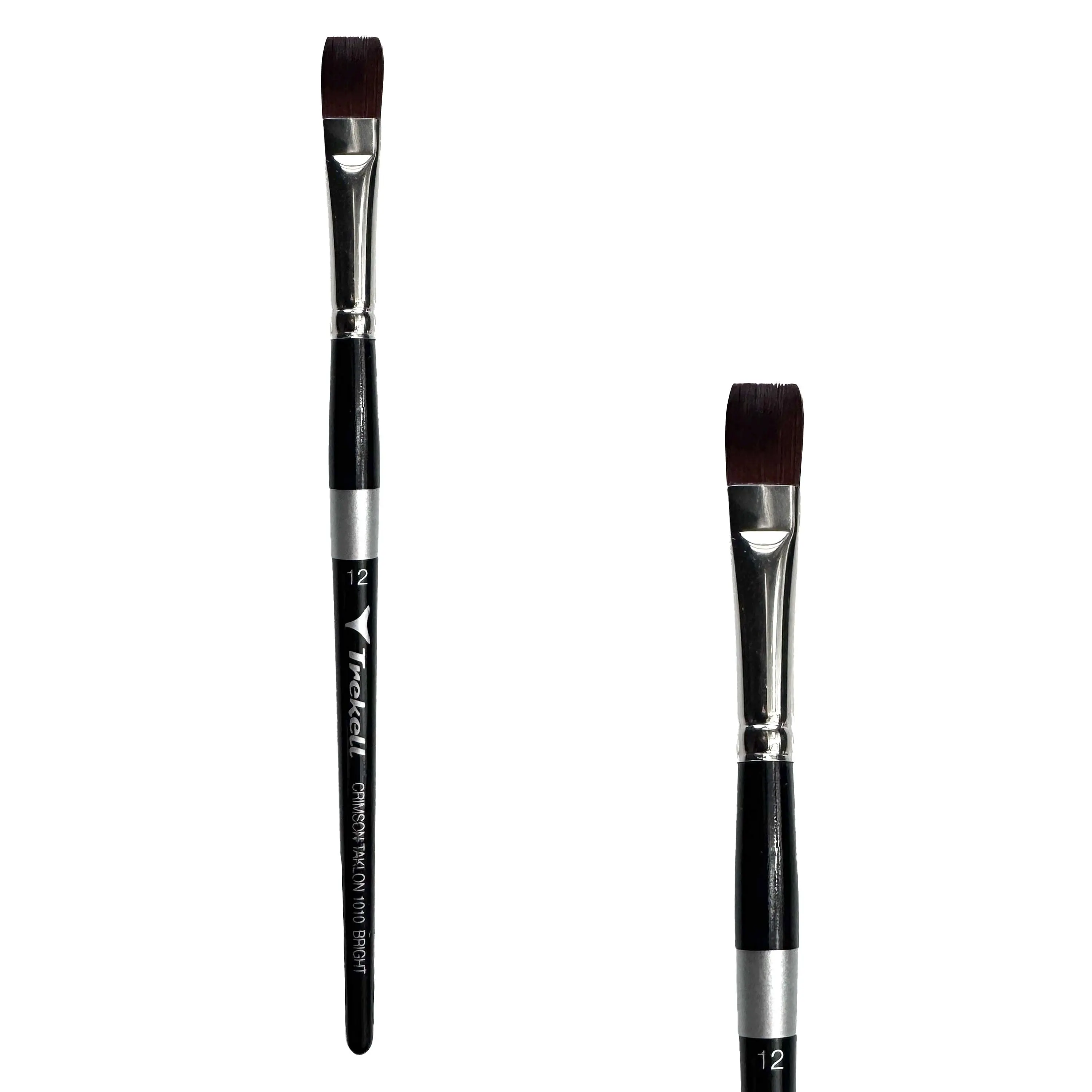 Trekell Crimson Taklon Short Handle Artist Brush - Size #12 Bright
