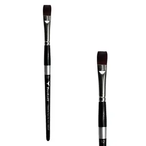 Trekell Crimson Taklon Short Handle Artist Brush - Size #12 Bright