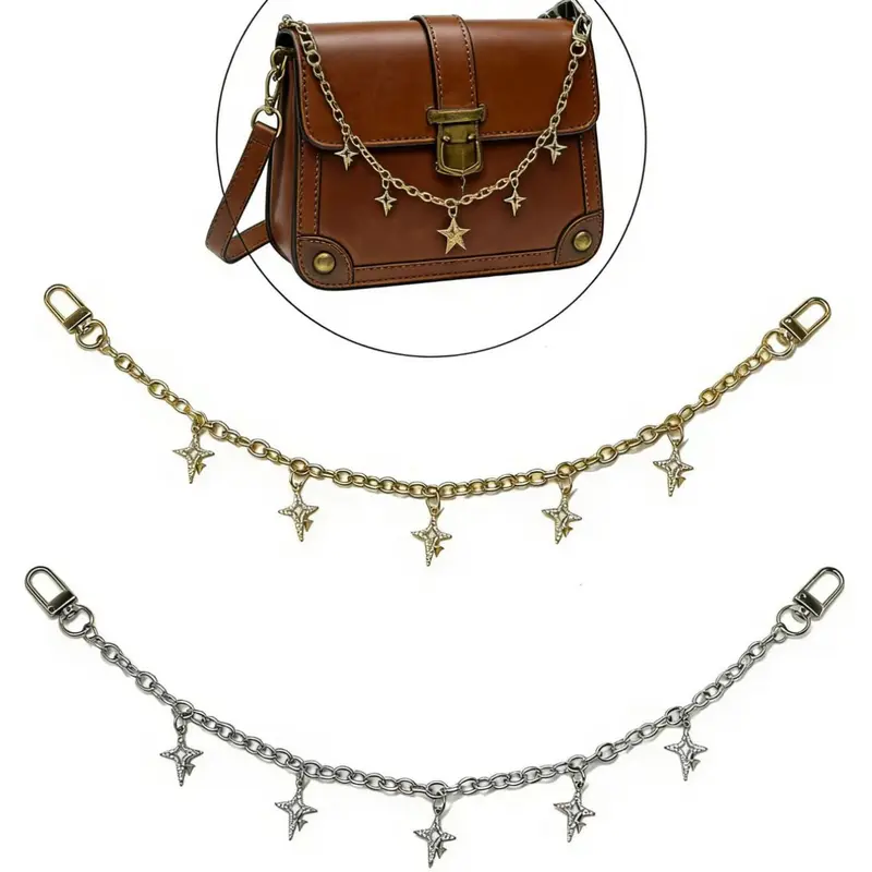 Elegant Silver Color & Bag Chain Accessory, Plain Design European Style Purse Charm, Casual All-Seasons Fashion, Purse Accessories, Handbag Accessory, Bag Decorative Chain, Chain for Purse, Accessories for Bags