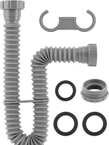Bathroom Sink Drain with Stopper,Anti Odor Expandable Flexible Universal Sink Drain Pipe,Sink Drain for Bathroom Sink,Kitchen Sink,Wash Basin,Toilet