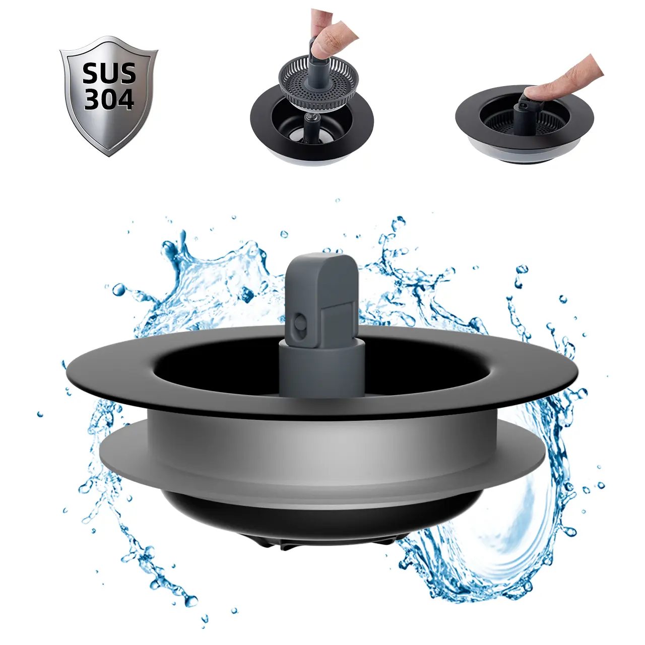 1 Pack-All Matel Shell with 1 Strainer-Matte Black