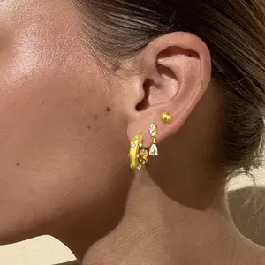 GANIA 3PCS Gold Hoop Earrings Set Dainty Stud Earrings Trendy Small  Gold Hypoallergenic Dangle Cartilage Huggie Hoop Earrings for Women Gold for Women Gifts