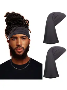 2pcs Unisex Dreadlock Cap, Elastic Extra Wide Loc Weave Sleeve, Stretchable Lightweight Sport Sleep Hair Wrap, Full Hair Protection, Hair Bonnets