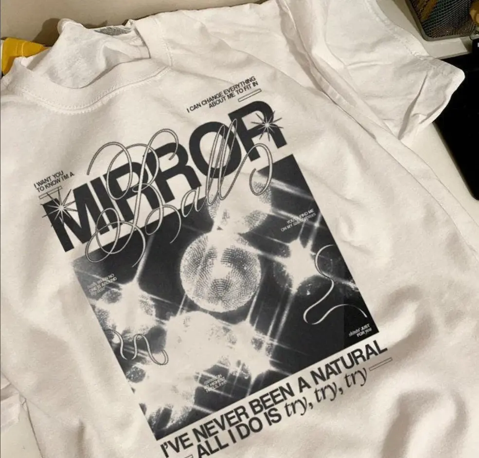 Mirrorball Album T-shirt - TikTok Shop
