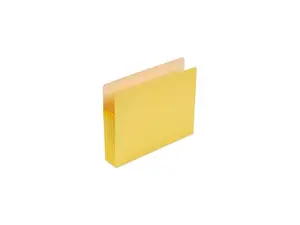 Smead 5 1/4 Inch Expansion Colored File Pocket, Straight Tab, Letter, Yellow, 1ea