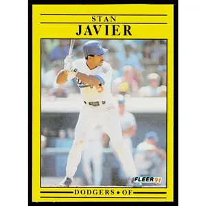 Stan Javier 1991 Fleer #211b Los Angeles Dodgers