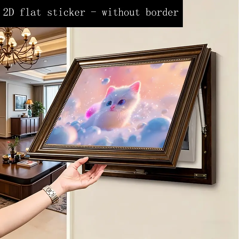 2pcs Electrical Box Cover Stickers, Fashion Wall Decals for Living Room - Self-Adhesive 2D Flat Design, Creative Outlet Covers, Easy Peel & Stick, No Residue, Durable Material, One-Time Use, DIY