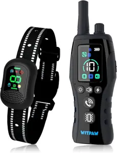 Dog Shock Collar, 4900FT Dog Training Collar with Call Function & LED Light, IP67 Waterproof Rechargeable E-Collar for Dogs 10-120Ibs,4 Training Modes for All Breeds