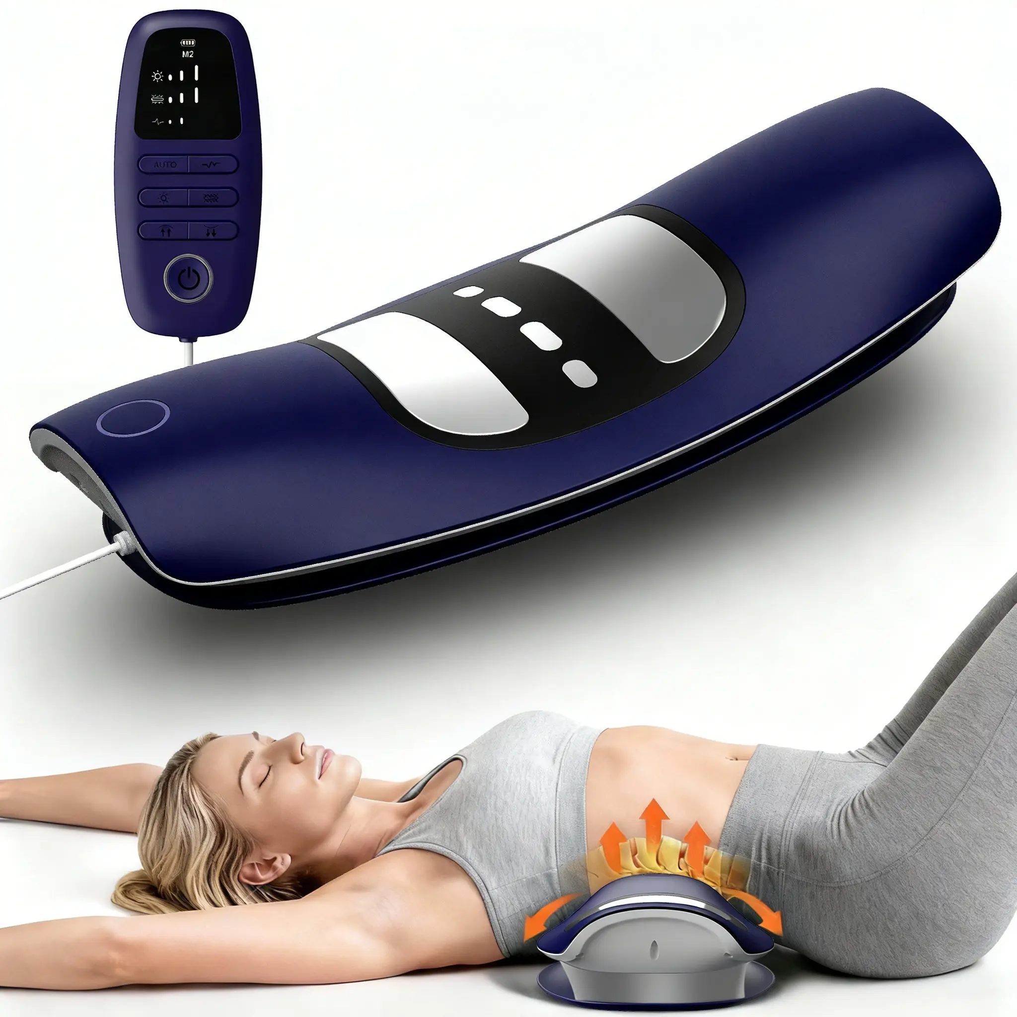 Low Frequency Lumbar Massager, Multifunctional Waist Stretching Back Traction Device, Waist Comfort Care, 12-Level Electrotherapy, 3-Level Vibration Massage and Thermal Therapy - TikTok Shop Low Frequency Lumbar Massager, Multifunctional Waist Stretching Back Traction Device, Waist Comfort Care, 12-Level Electrotherapy, 3-Level Vibration Massage and Thermal Therapy - TikTok Shop