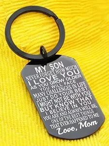 Fashion Letter Pattern Slogan Metal Keychain for Men & Women, Fashion Keychain for Party, Daily Clothing Decor, Trendy All-match & Exquisite Keychain for Birthday Gift