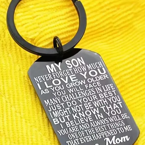 Fashion Letter Pattern Personalized Slogan Metal Keychain for Men & Women, Fashion Keychain for Party, Daily Clothing Decor, Trendy All-match & Exquisite Keychain for Birthday Gift