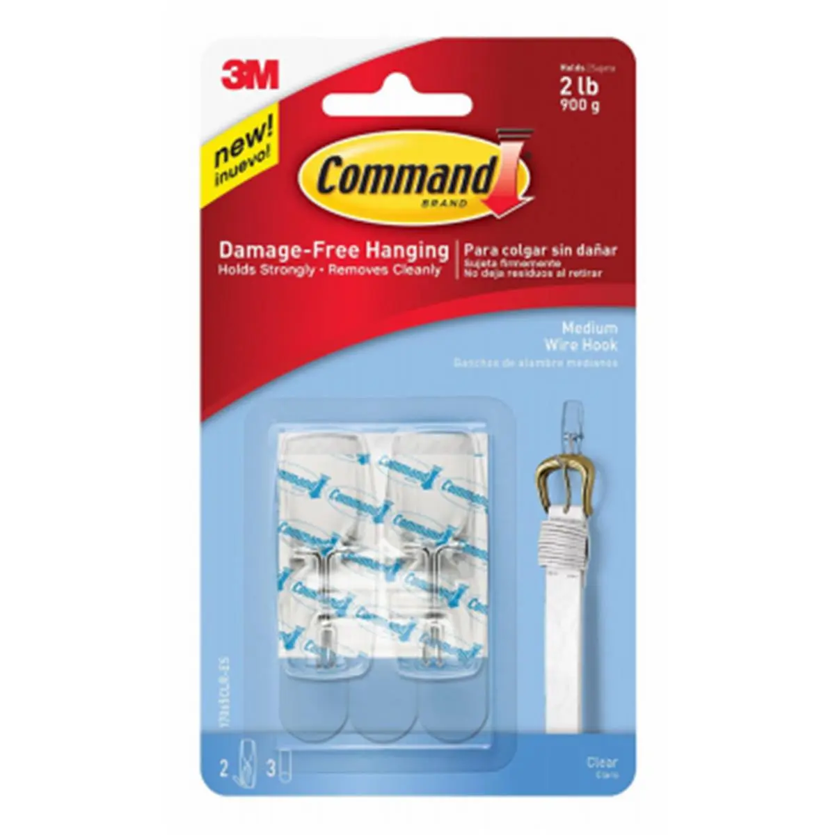 True Value 207072 Medium Wire Toggle Command Hooks, Pack of 4 for Hanging Items