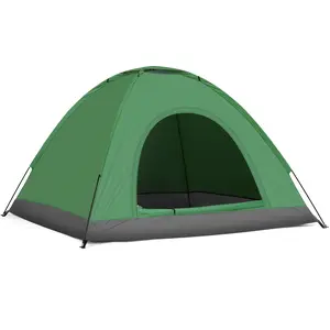 3-4 Person Camping Dome Tent Army Green inflatable canopy telescope