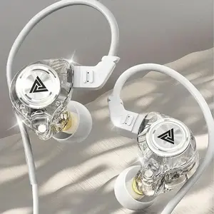 Wired Gaming Earbuds with MIC, QKZ AK3 in Ear Monitor Headphones, Deep Bass Sound, 1DD 10Mm Dynamic Driver, IEM for Music Video