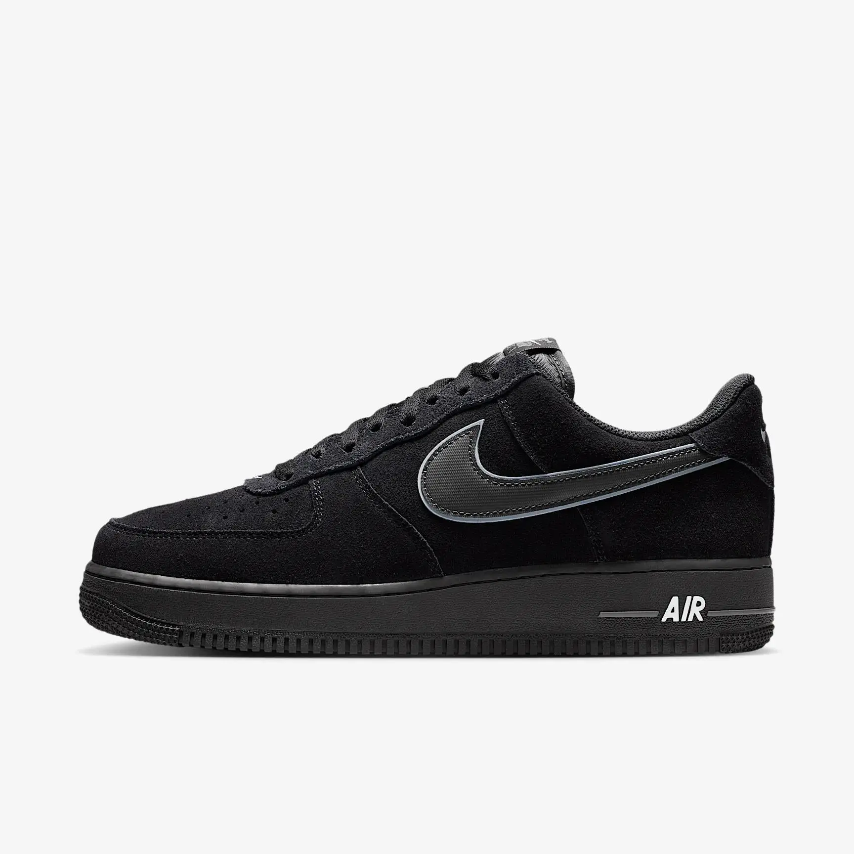 Nike Air Force 1 Low '07 LV8  Black Iron Grey Men's IQ0292-010 New Sneakers