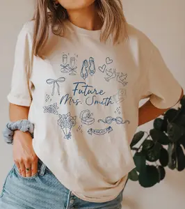 Custom Engagement Shirt, Personalized Bride Shirt, Engagement Gift For Anniversary, Newly Engaged Gift, Custom Wifey Shirt, Classic Cotton, Unisex