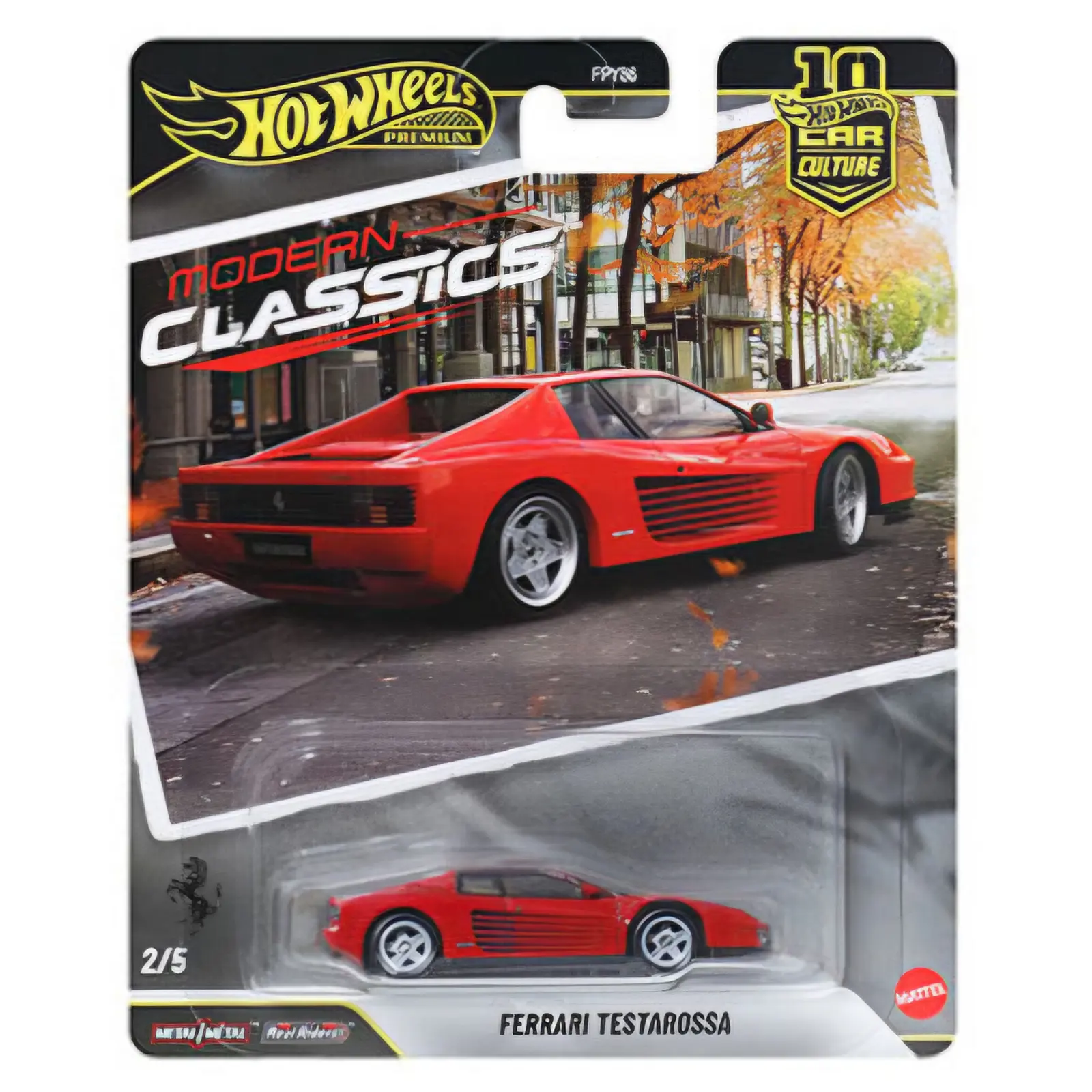 Hot Wheels Car Culture 2026 Modern Classics Ferrari Testarossa, 1:64 Scale, Diecast Model Car