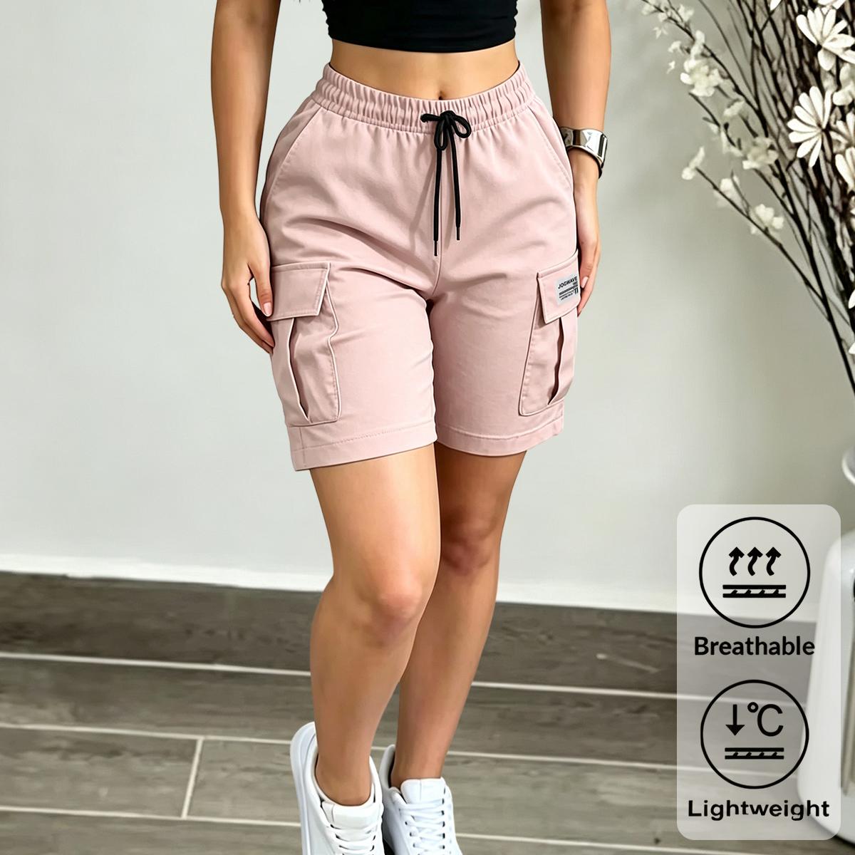 2-pack women’s summer new athletic shorts — lightweight, breathable, stylish, unique cargo shorts with multiple pockets, suitable for sports/fitness and everyday outdoor wear.,back to school shopping