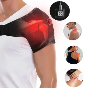 Heated Shoulder Brace Support Wrap, USB Portable Shoulder Heating Pad, 3 Heat Settings, Unisex, Relieves Shoulder Pain and Upper Arm Muscle Soreness, Ideal for Home and Office Use