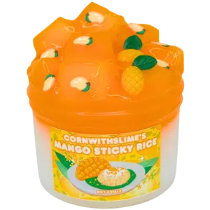 Mango Sticky Rice 8oz Slime Icee x Jelly Cube Texture Scented Mango Sticky Rice