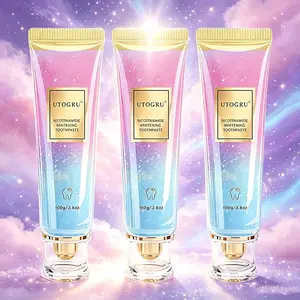 3pc Multi-Pack Niacinamide Teeth Whitening Toothpaste, Peppermint Flavor, Fluoride-Free, Enamel & Gum-Safe, Fresh Breath, Oral Care Product flouride w